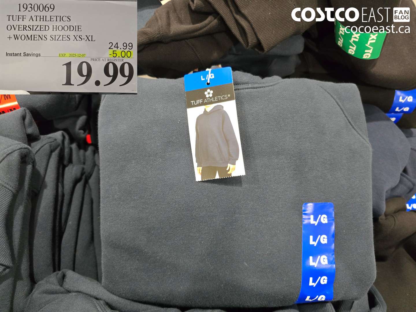 1930069 TUFF ATHLETICS OVERSIZED HOODIE + WOMENS SIZES XS-XL ($5.00 INSTANT SAVINGS EXPIRES ON 2025-12-07) $19.99