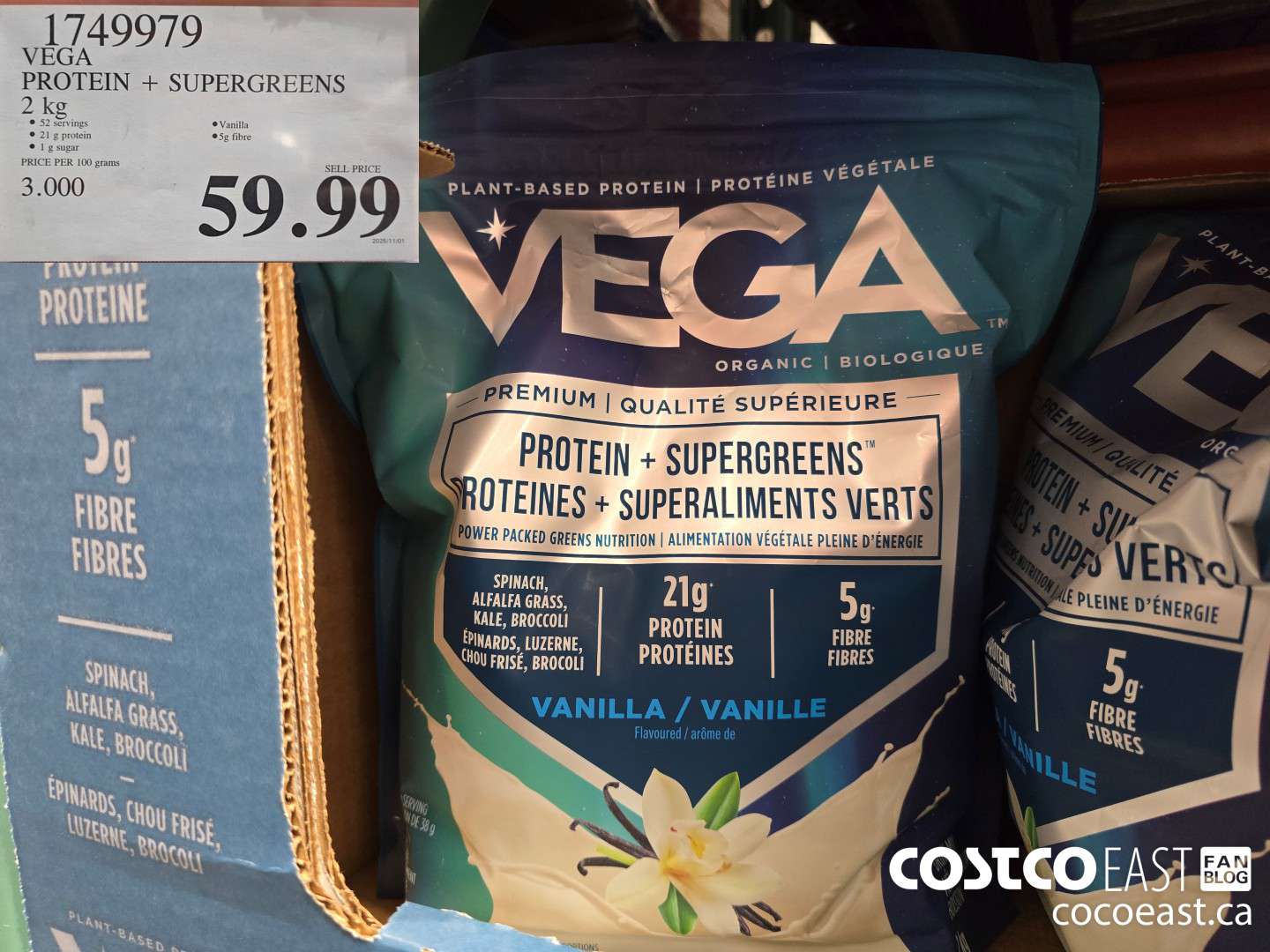1749979 VEGA PROTEIN + SUPERGREENS 2 KG $59.99