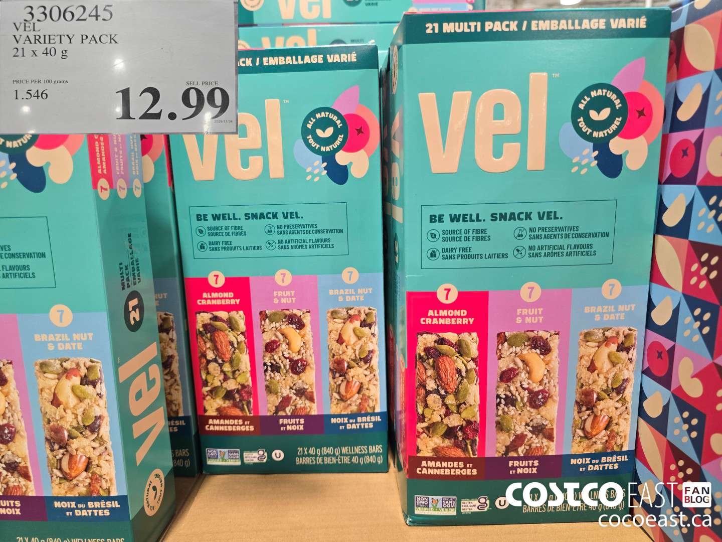 3306245 VEL VARIETY PACK 21 X 40 G $12.99