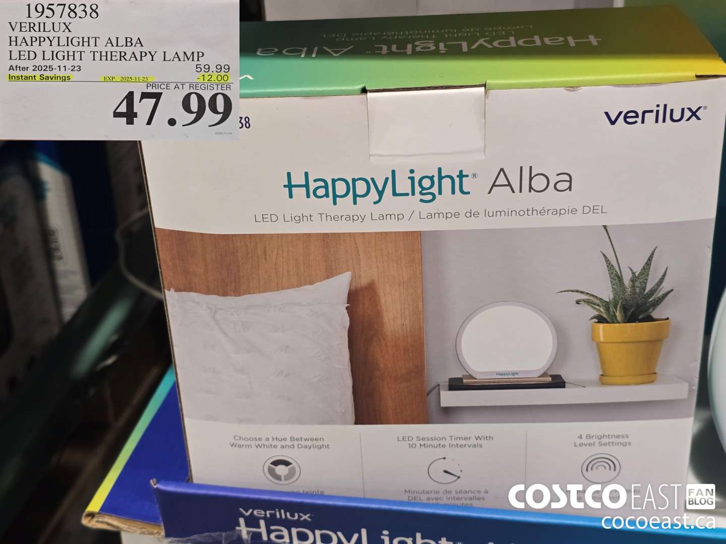 1957838 VERILUX HAPPYLIGHT ALBA LED LIGHT THERAPY LAMP ($12.00 INSTANT SAVINGS EXPIRES ON 2025-11-23) $47.99
