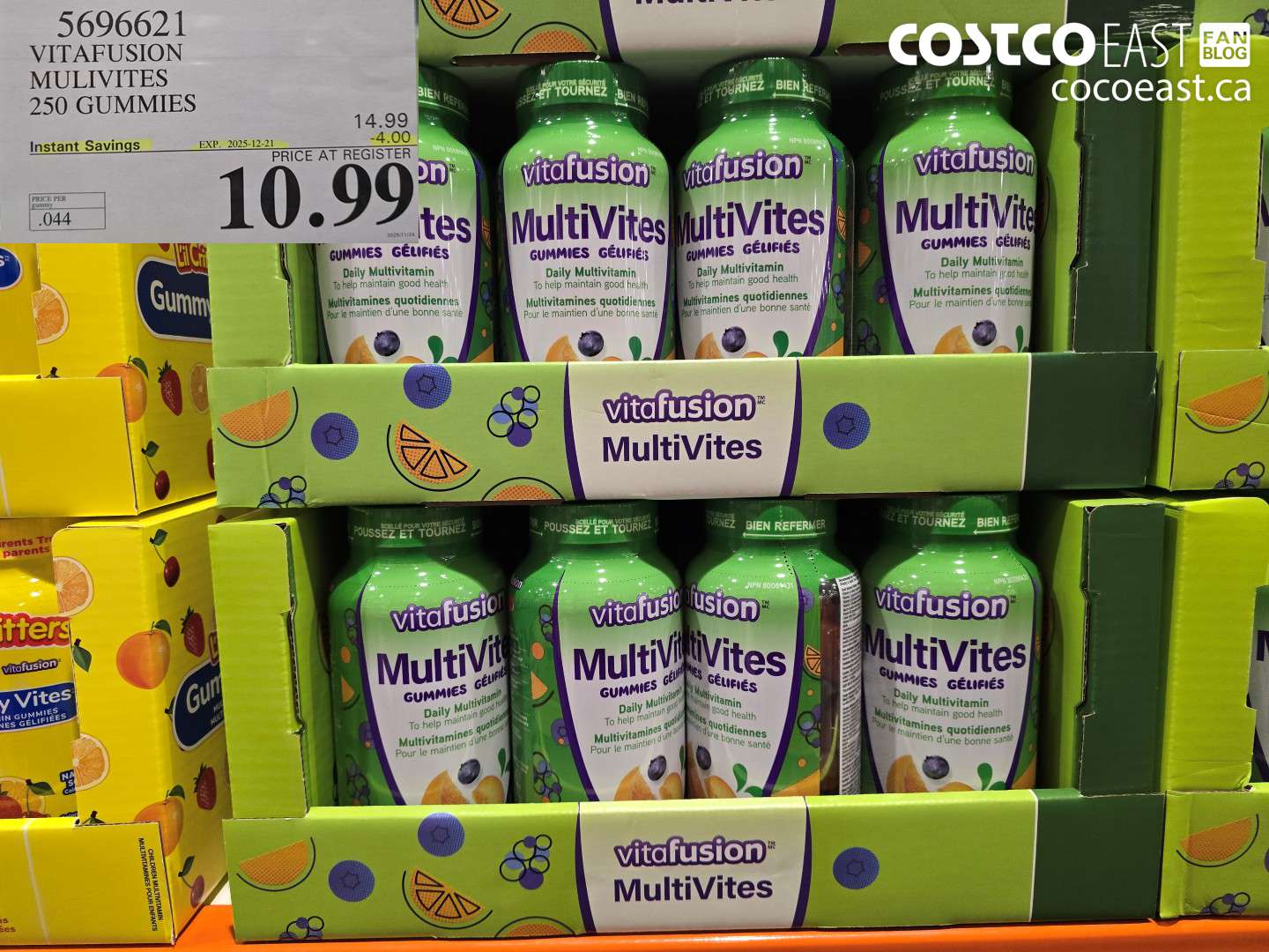 569662 VITAFUSION MULTIVITES 250 GUMMIES ($4.00 INSTANT SAVINGS EXPIRES ON 2025-12-21) $10.99