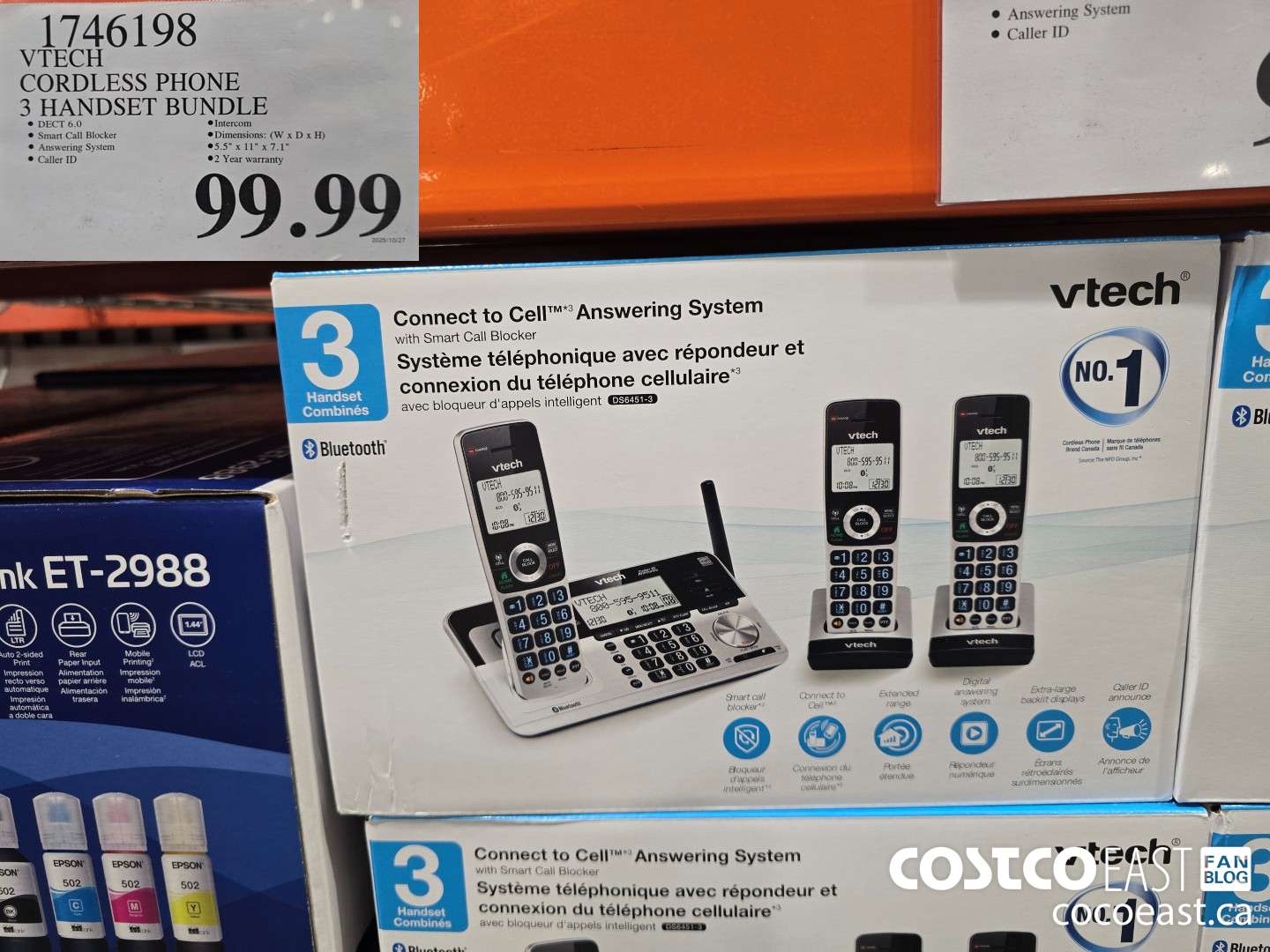 1746198 VTECH CORDLESS PHONE 3 HANDSET BUNDLE $99.99