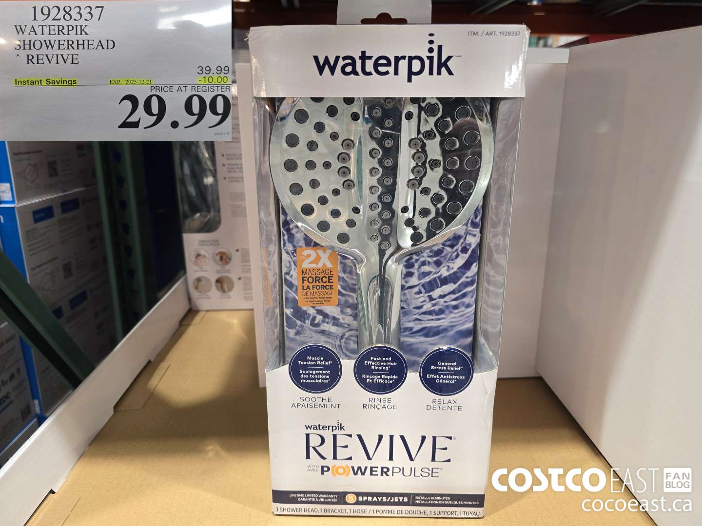 1928337 WATERPIK SHOWERHEAD REVIVE ($10.00 INSTANT SAVINGS EXPIRES ON 2025-12-21) $29.99