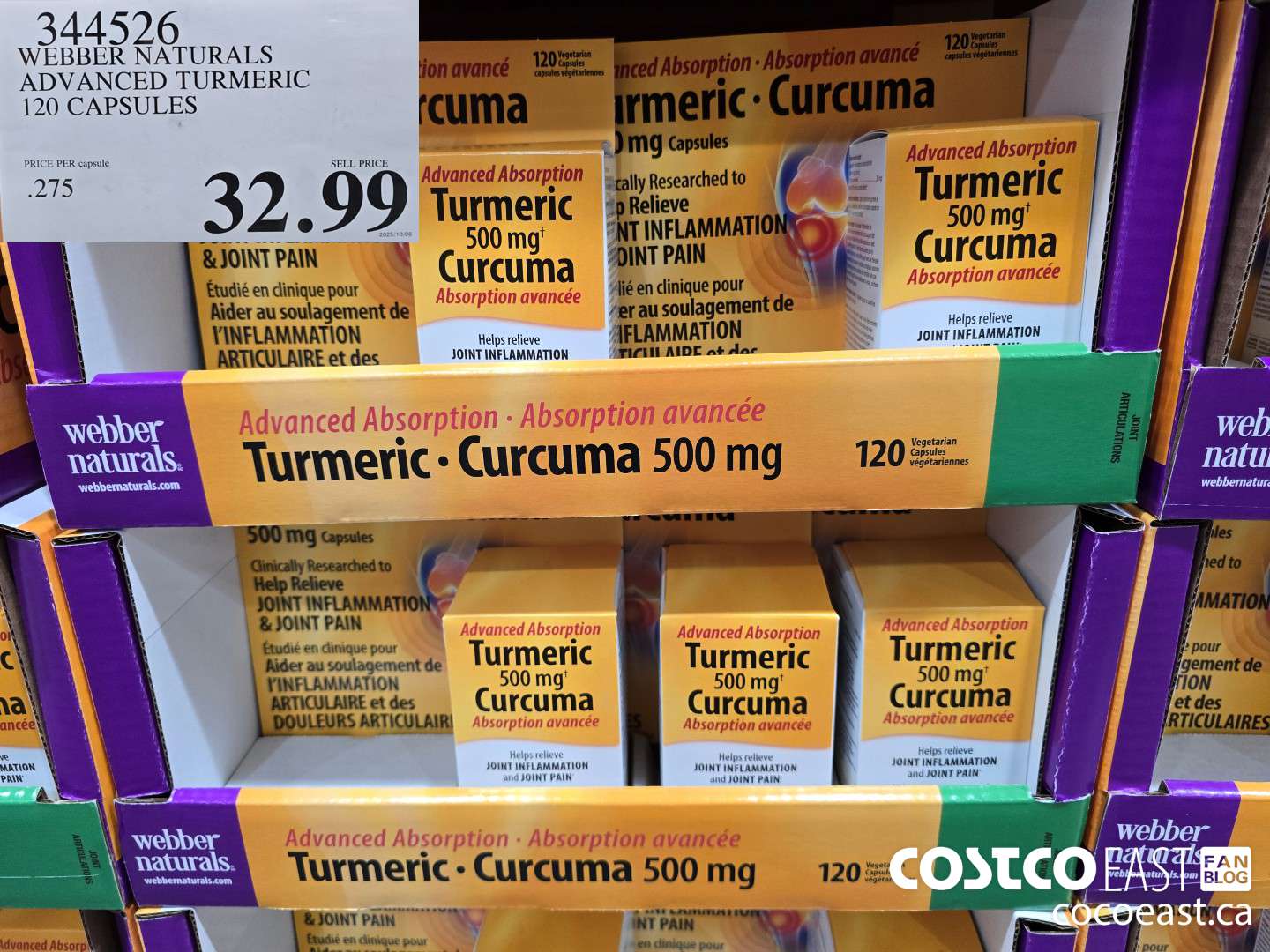 344526 WEBBER NATURALS ADVANCED TURMERIC 120 CAPSULES $32.99