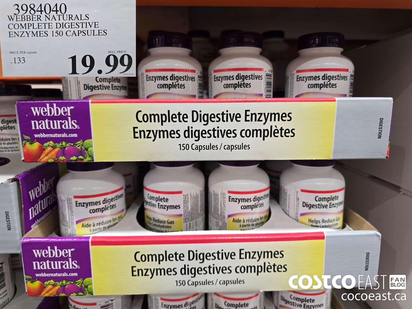 3984040 WEBBER NATURALS COMPLETE DIGESTIVE ENZYMES 150 CAPSULES $19.99