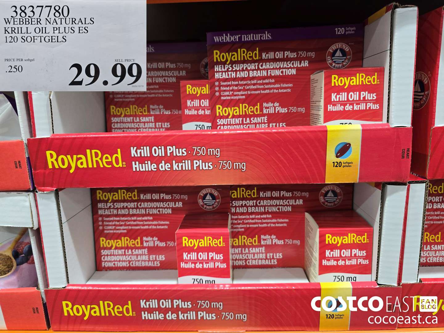 3837780 WEBBER NATURALS KRILL OIL PLUS ES 120 SOFTGELS $29.99