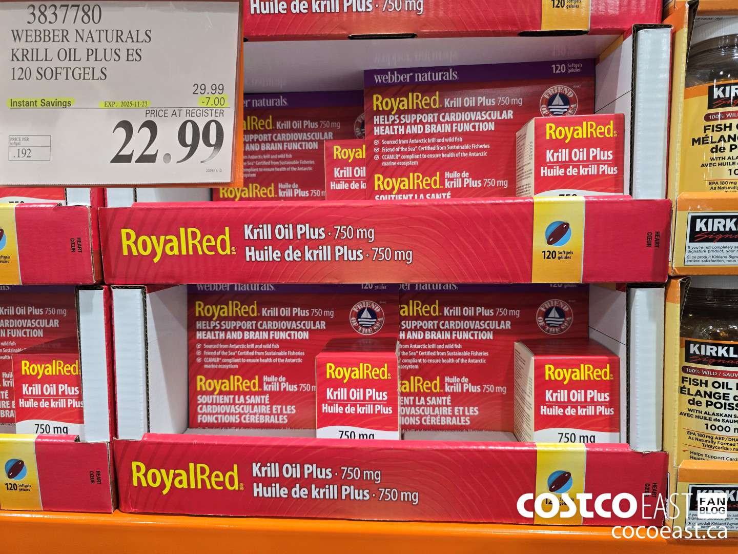 3837780 WEBBER NATURALS KRILL OIL PLUS ES 120 SOFTGELS ($7.00 INSTANT SAVINGS EXPIRES ON 2025-11-23) $22.99