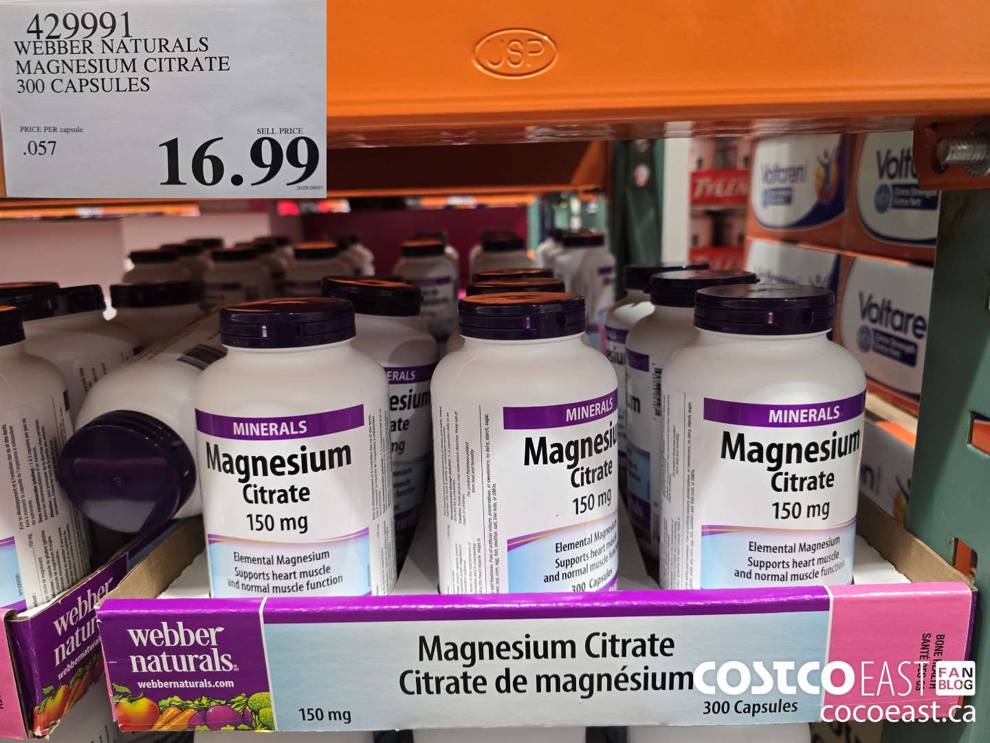 429991 WEBBER NATURALS MAGNESIUM CITRATE 300 CAPSULES $16.99