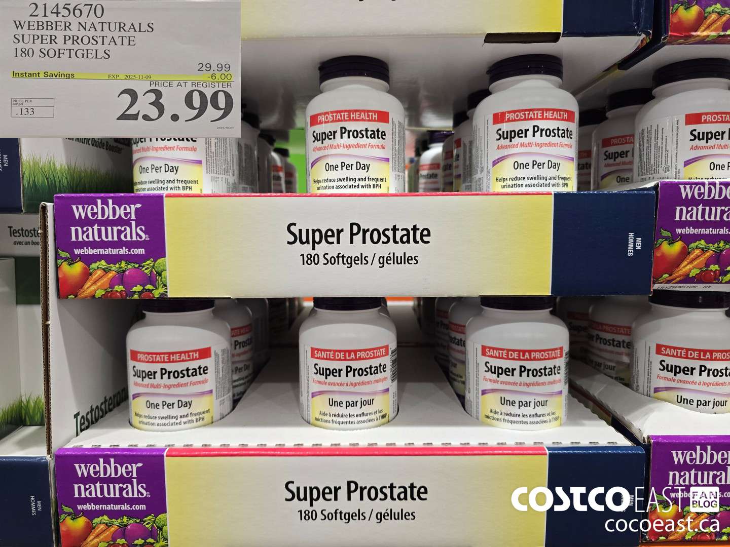 2145670 WEBBER NATURALS SUPER PROSTATE 180 SOFTGELS ($6.00 INSTANT SAVINGS EXPIRES ON 2025-11-09) $23.99