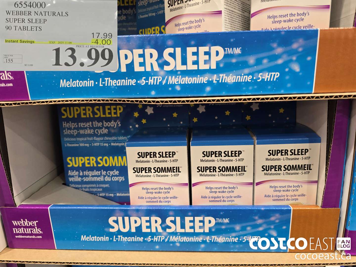 6554000 WEBBER NATURALS SUPER SLEEP 90 TABLETS ($4.00 INSTANT SAVINGS EXPIRES ON 2025-11-09) $13.99
