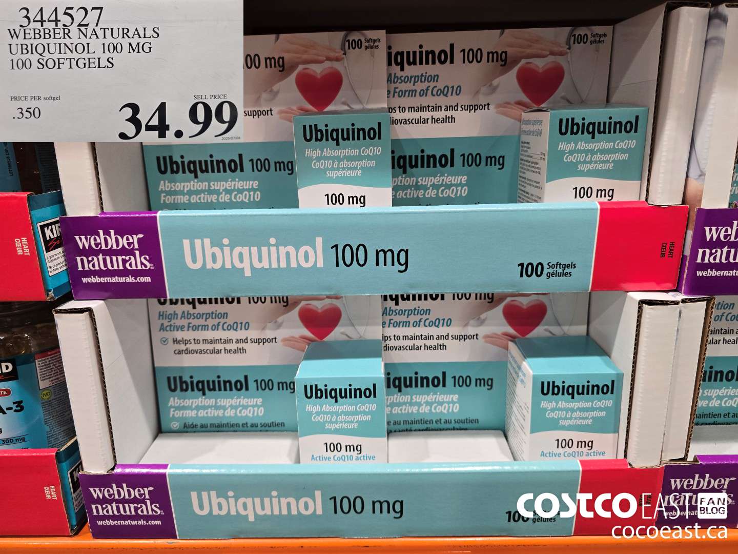 344527 WEBBER NATURALS UBIQUINOL 100 MG 100 SOFTGELS $34.99