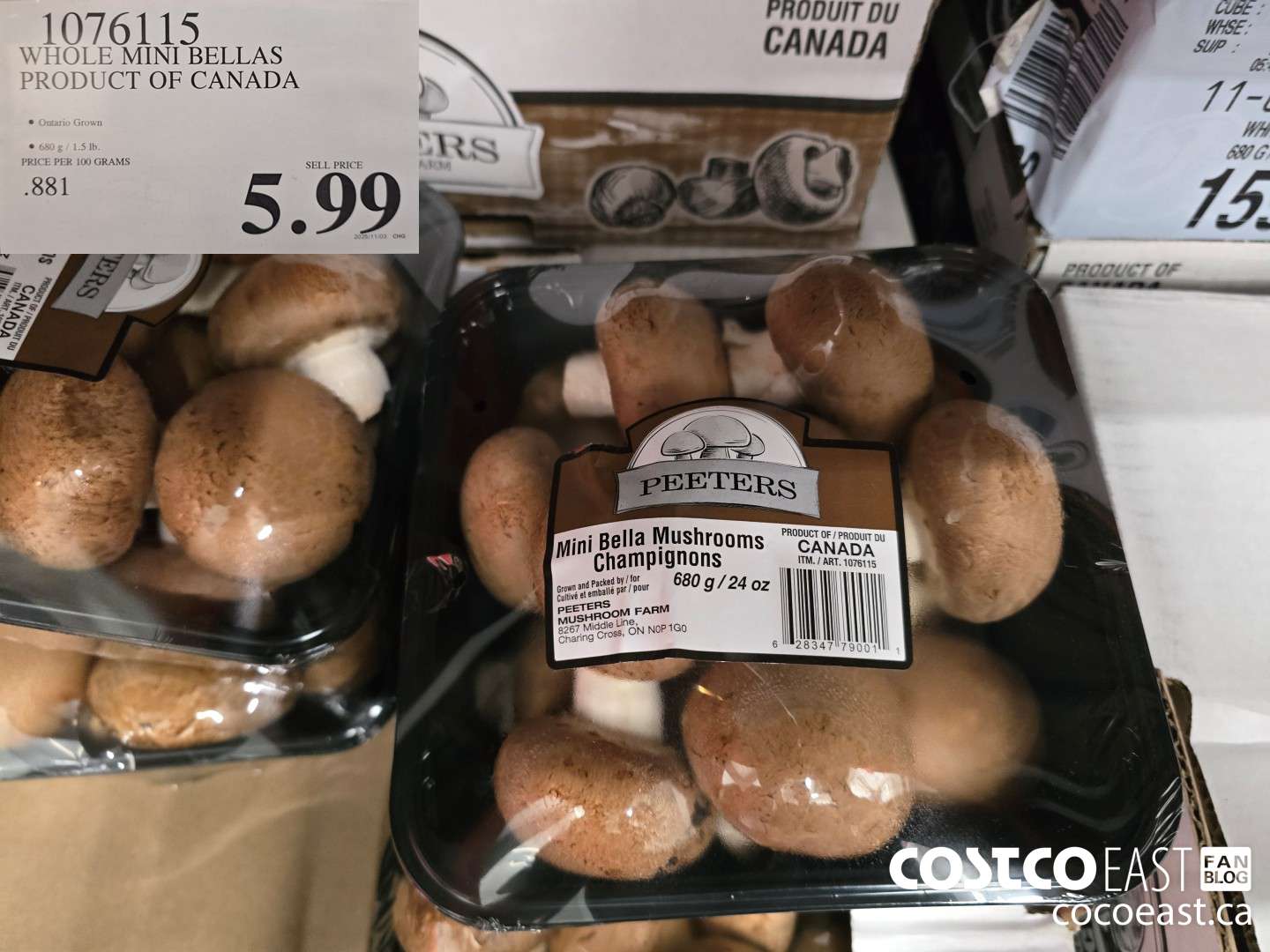 1076115 WHOLE MINI BELLAS PRODUCT OF CANADA $5.99