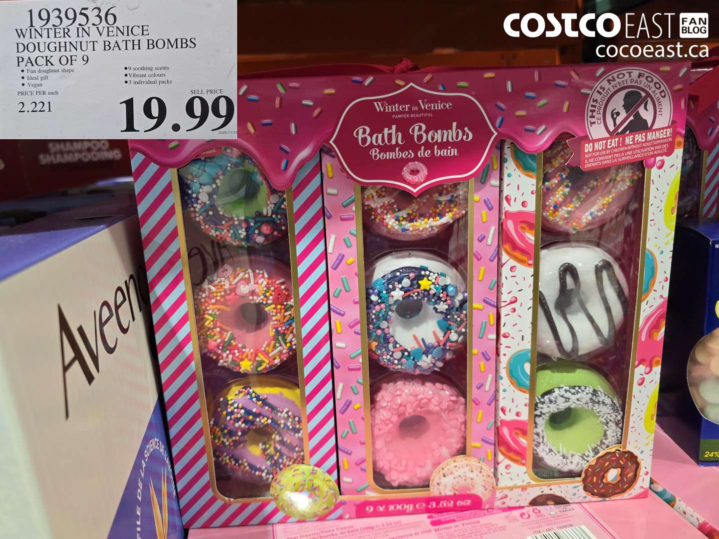 1939536 WINTER IN VENICE DOUGHNUT BATH BOMBS PACK OF 9 $19.99