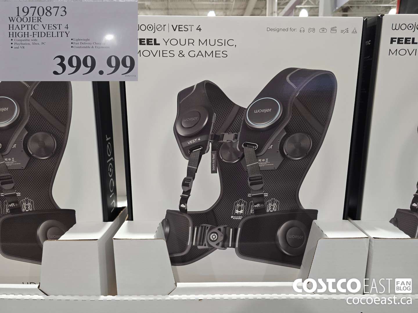 1970873 WOOJER HAPTIC VEST 4 HIGH-FIDELITY $399.99