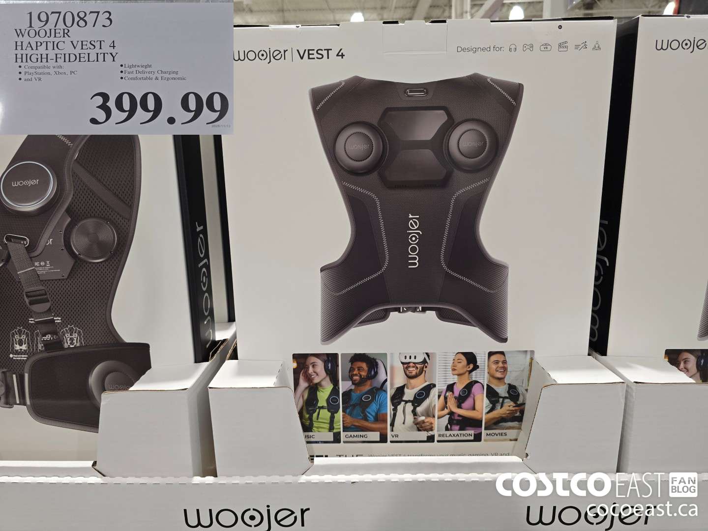 1970873 WOOJER HAPTIC VEST 4 HIGH-FIDELITY $399.99