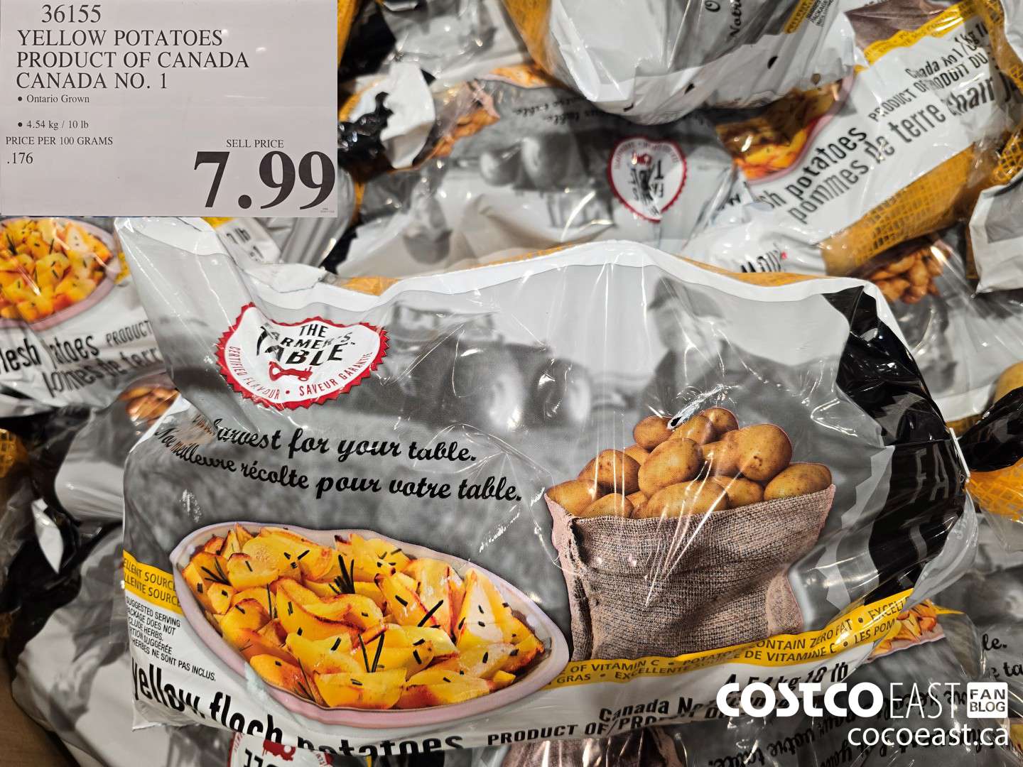 36155 YELLOW POTATOES PRODUCT OF CANADA CANADA NO. 1 $7.99