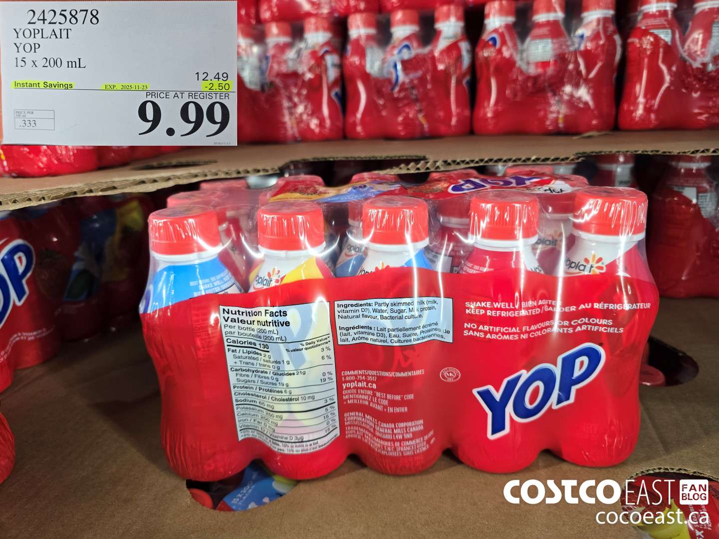 2425878 YOPLAIT YOP 15 x 200 ml ($2.50 INSTANT SAVINGS EXPIRES ON 2025-11-23) $9.99