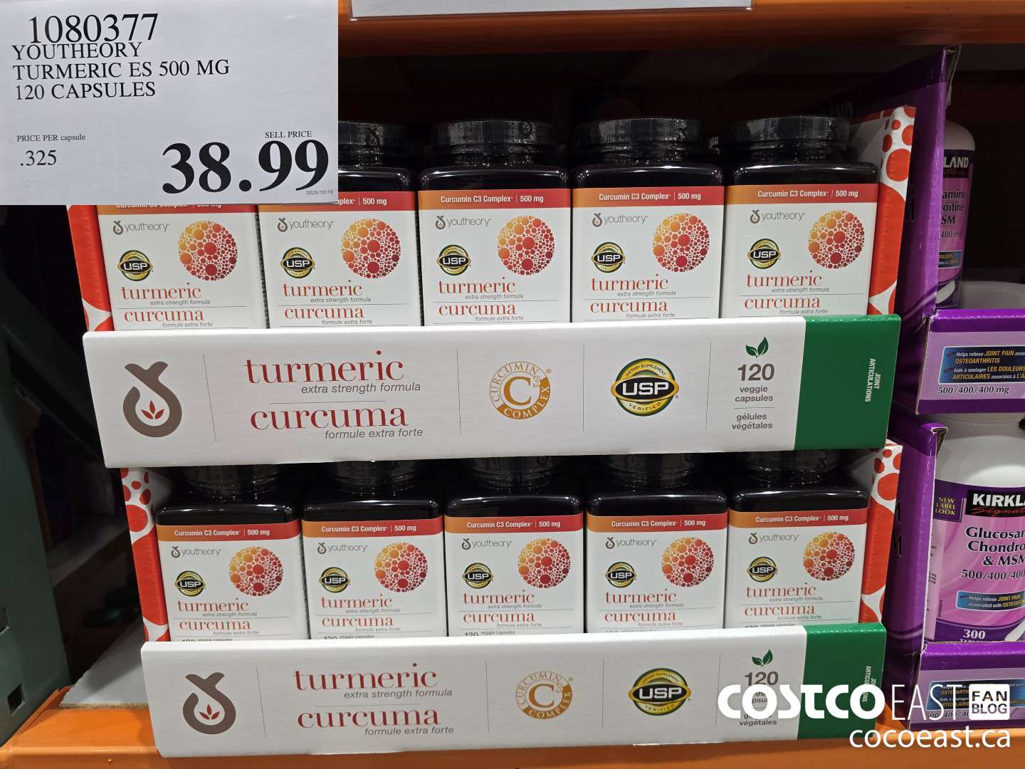 1080377 YOUTHEORY TUMERIC ES 120 VEGGIE CAPSULES $38.99