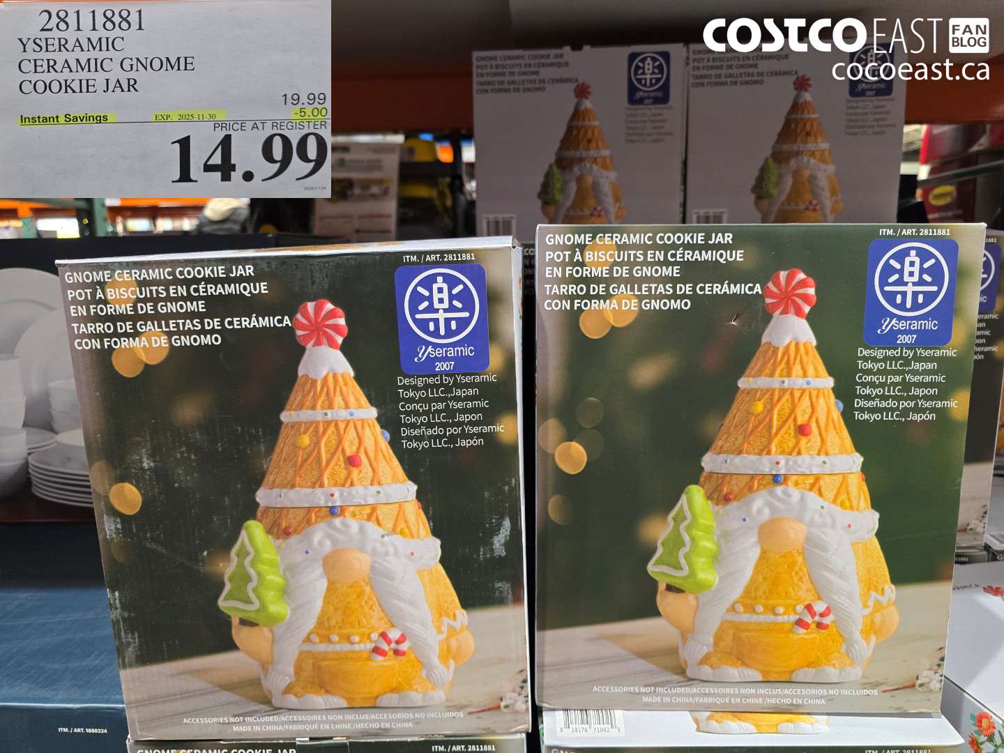 28118381 YSERAMIC CERAMIC GNOME COOKIE JAR ($5.00 INSTANT SAVINGS EXPIRES ON 2025-11-30) $14.99