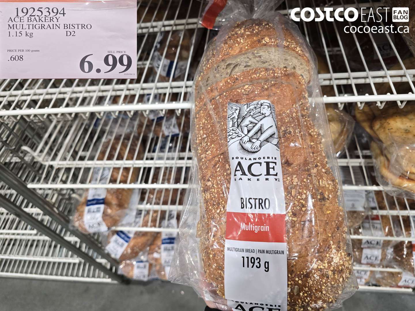1925394 ACE BAKERY MULTIGRAIN BISTRO 1.15 KG $6.99