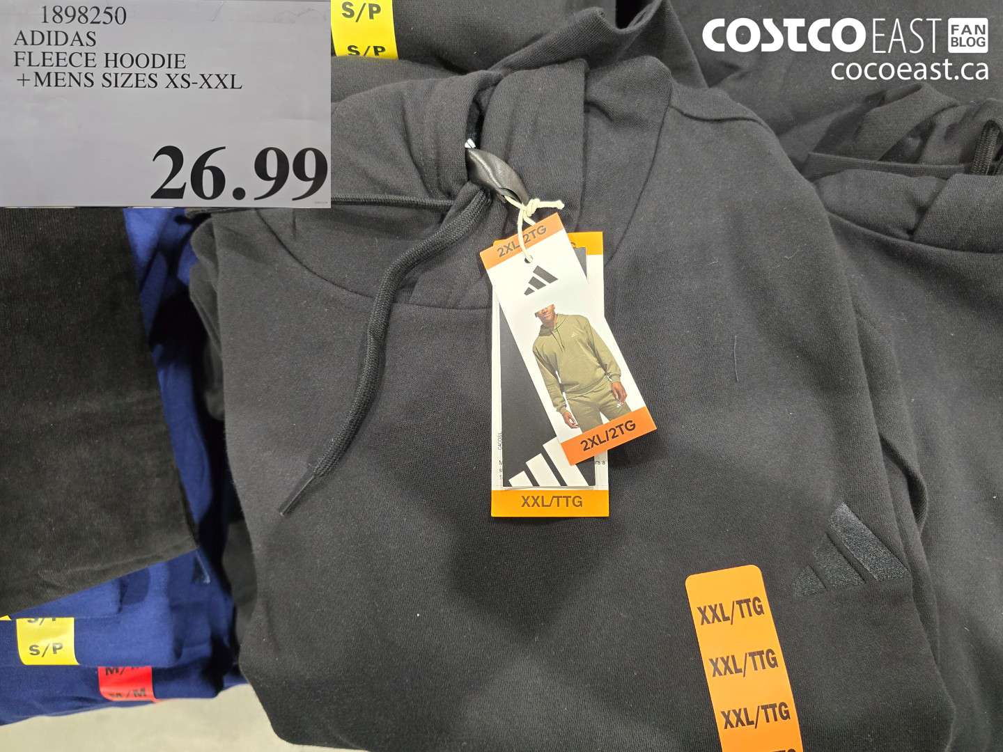 1898250 ADIDAS FLEECE HOODIE + MENS SIZES XS-XXL $26.99