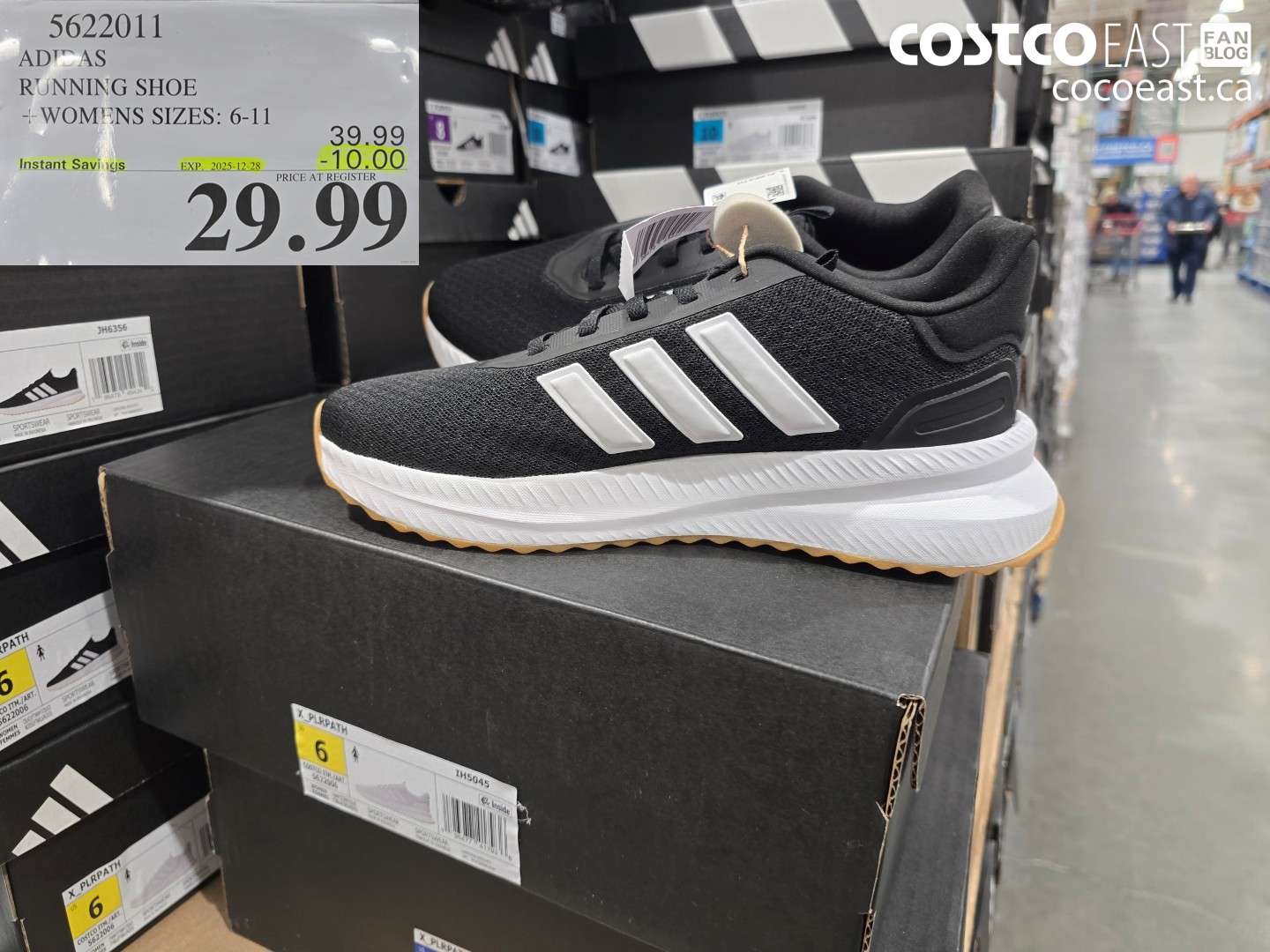 5622011 ADIDAS RUNNING SHOE + WOMENS SIZES: 6-11 ($10.00 INSTANT SAVINGS EXPIRES ON 2025-12-28) $29.99