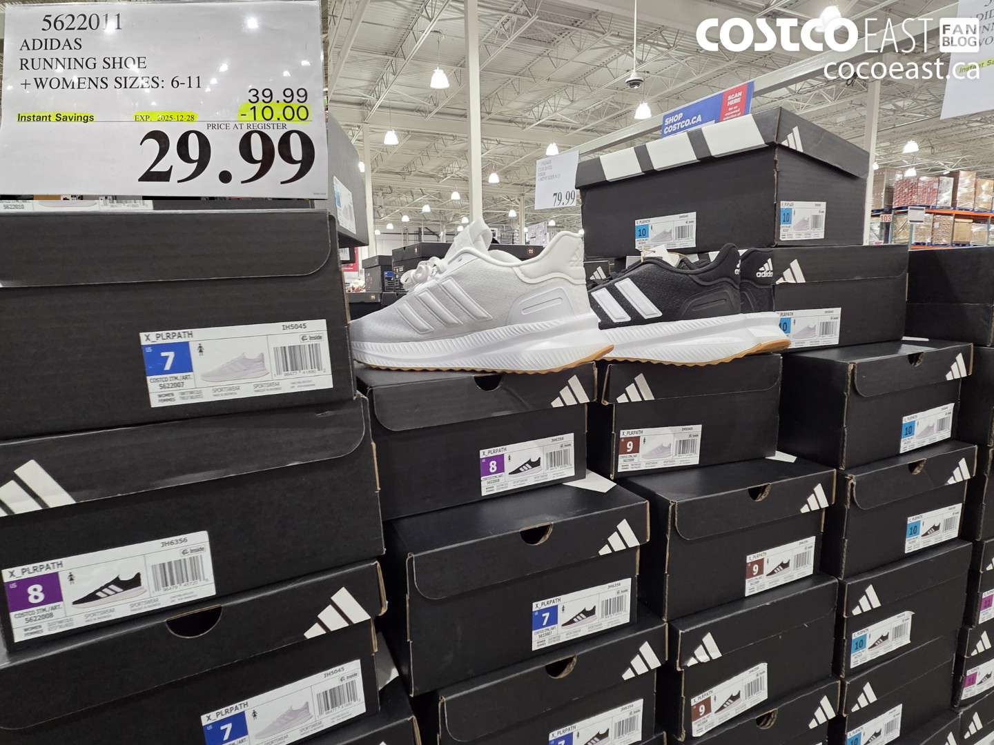 5622011 ADIDAS RUNNING SHOE + WOMENS SIZES: 6-11 ($10.00 INSTANT SAVINGS EXPIRES ON 2025-12-28) $29.99