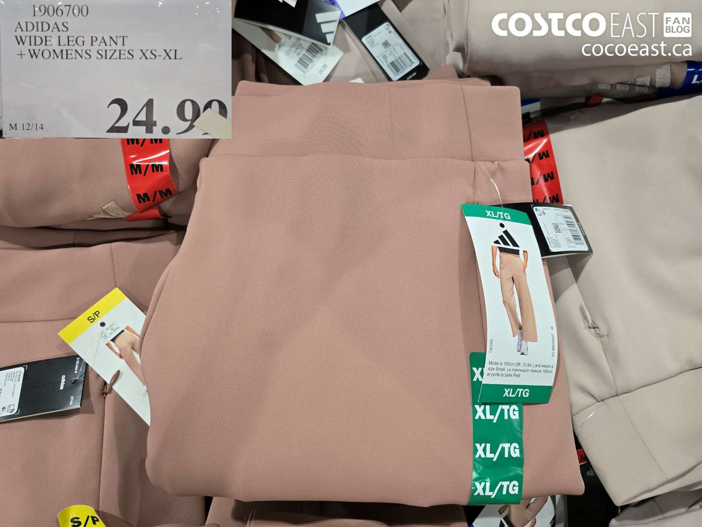 1906700 ADIDAS WIDE LEG PANT +WOMENS SIZES XS-XL $24.99