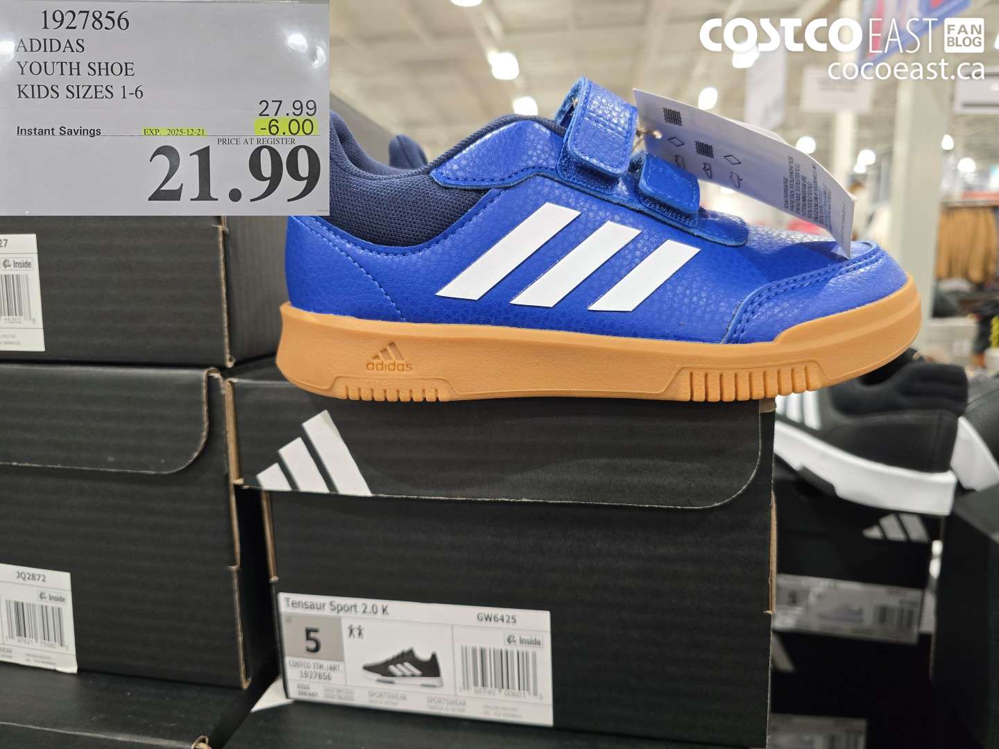 1927856 ADIDAS YOUTH SHOE KIDS SIZES 1-6 ($6.00 INSTANT SAVINGS EXPIRES ON 2025-12-21) $21.99