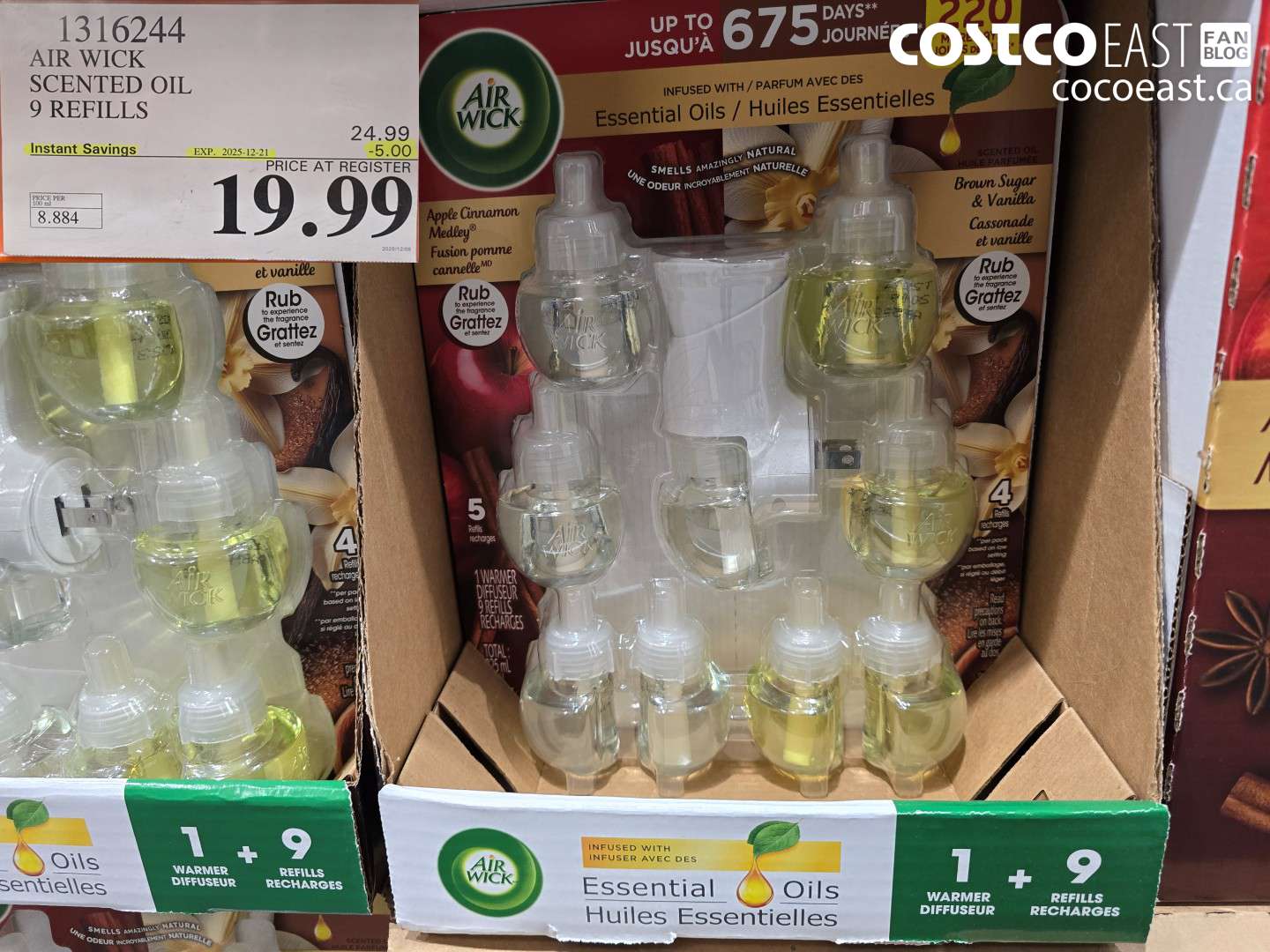 1316244 AIR WICK SCENTED OIL 9 REFILLS ($5.00 INSTANT SAVINGS EXPIRES ON 2025-12-21) $19.99