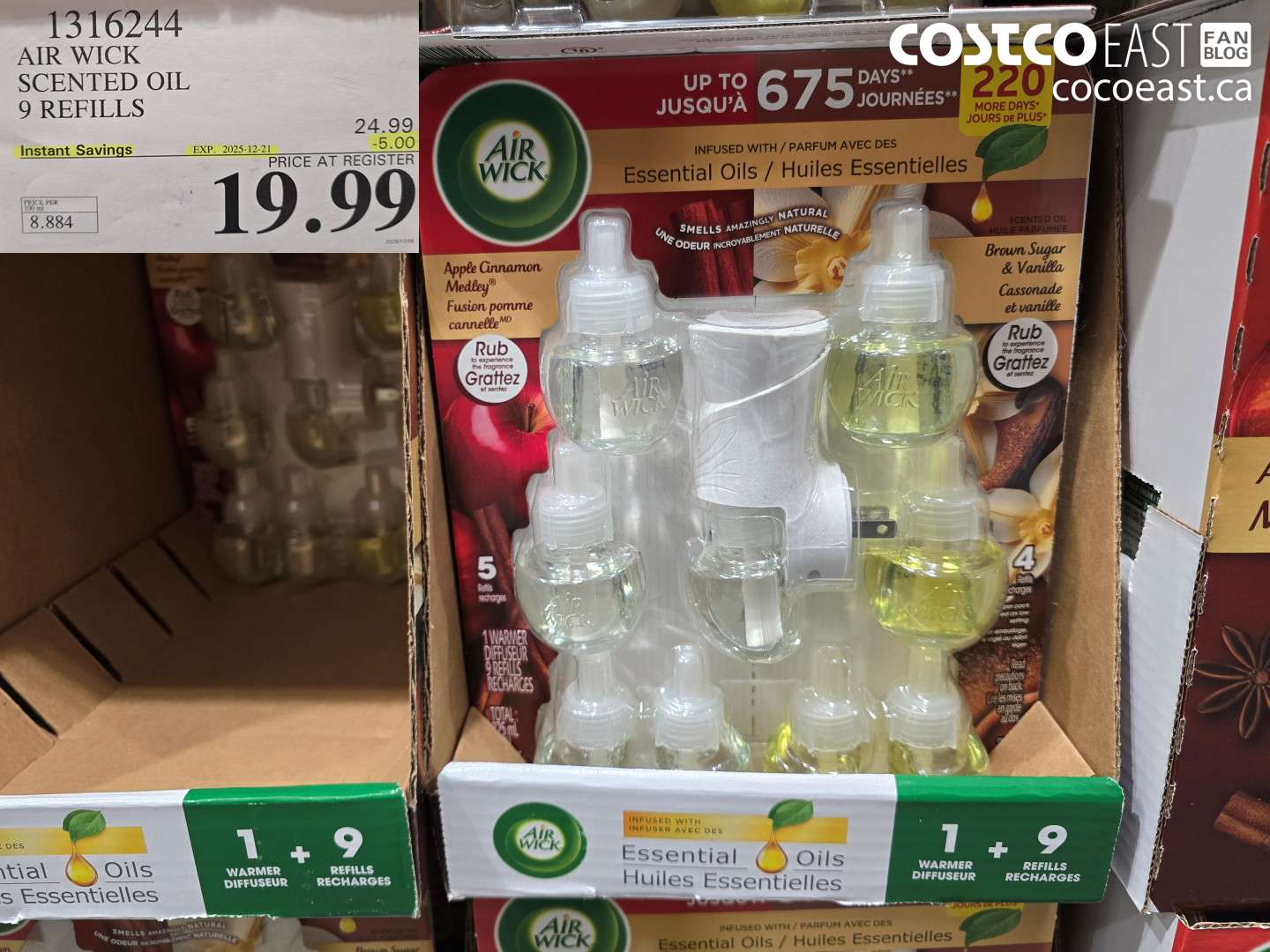 1316244 AIR WICK SCENTED OIL 9 REFILLS ($5.00 INSTANT SAVINGS EXPIRES ON 2025-12-21) $19.99