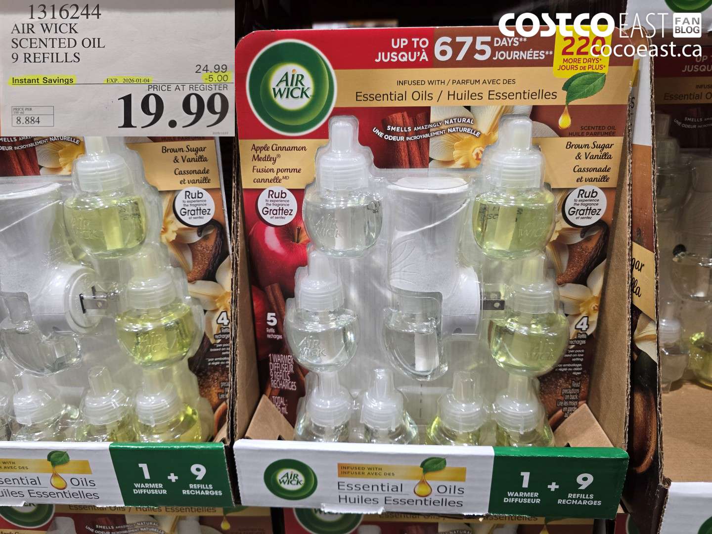 1316244 AIR WICK SCENTED OIL 9 REFILLS ($5.00 INSTANT SAVINGS EXPIRES ON 2026-01-04) $19.99
