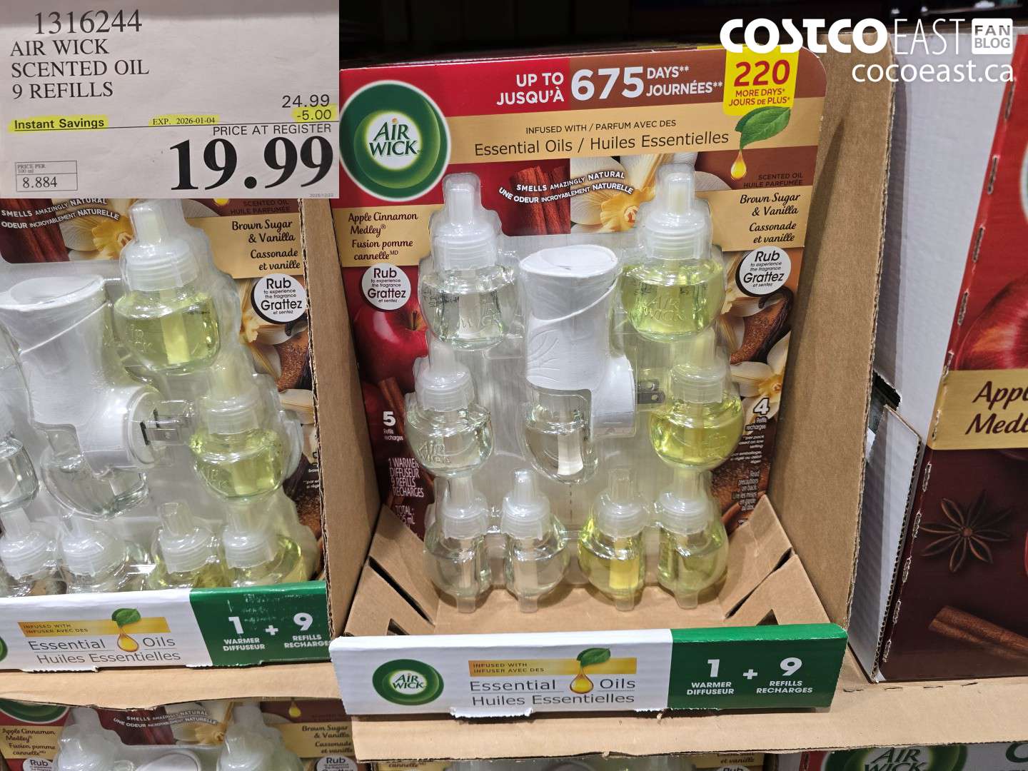 1316244 AIR WICK SCENTED OIL 9 REFILLS ($5.00 INSTANT SAVINGS EXPIRES ON 2026-01-04) $19.99