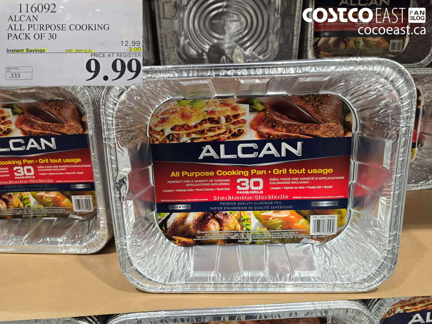 116092 ALCAN ALL PURPOSE COOKING PACK OF 30 ($3.00 INSTANT SAVINGS EXPIRES ON 2025-12-21) $9.99
