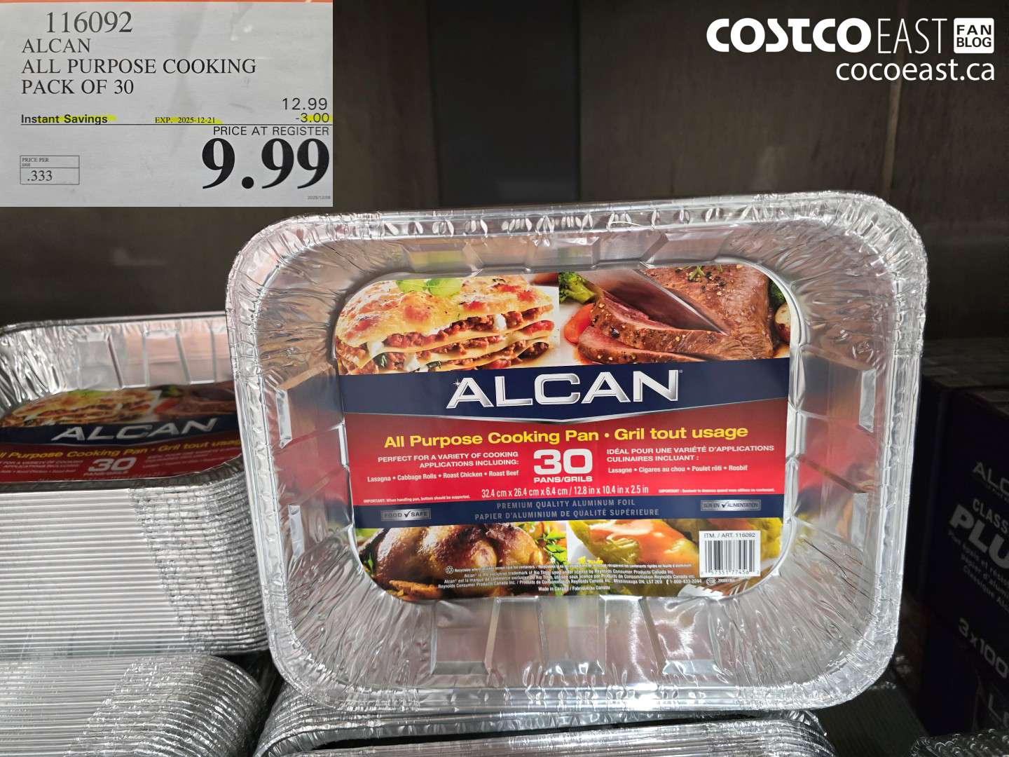 116092 ALCAN ALL PURPOSE COOKING PACK OF 30 ($3.00 INSTANT SAVINGS EXPIRES ON 2025-12-21) $9.99