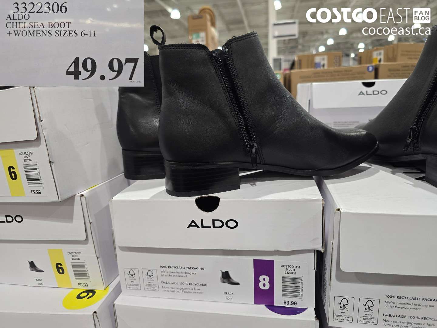 3322306 ALDO CHELSEA BOOT +WOMENS SIZES 6-11 $19.97