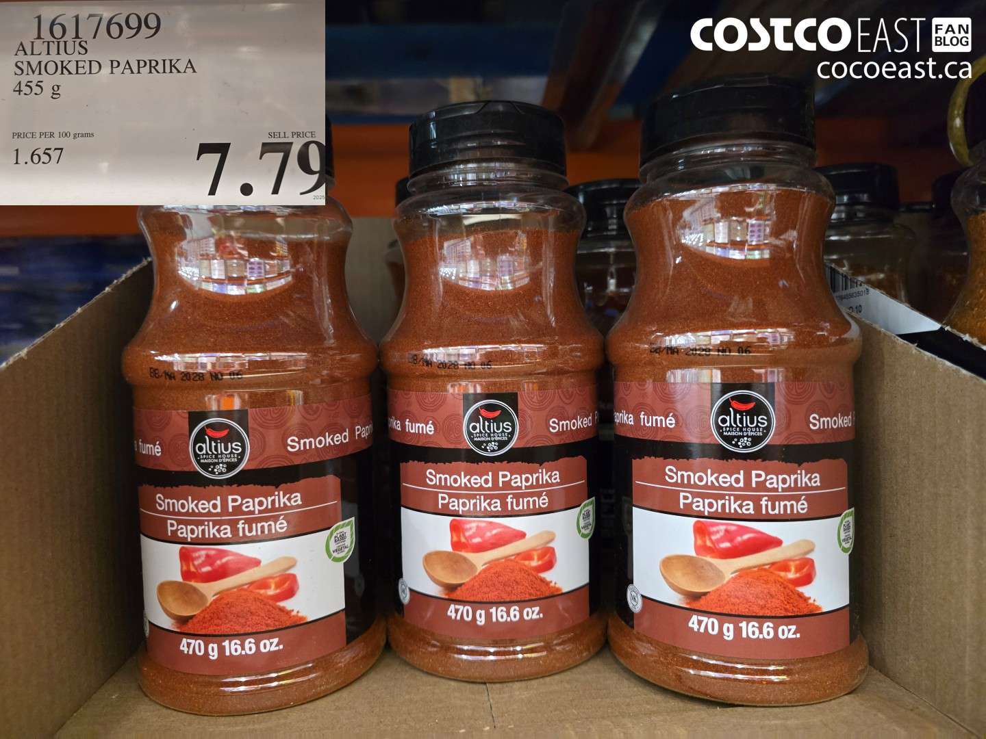 1617699 ALTIUS SMOKED PAPRIKA 470 g $7.79