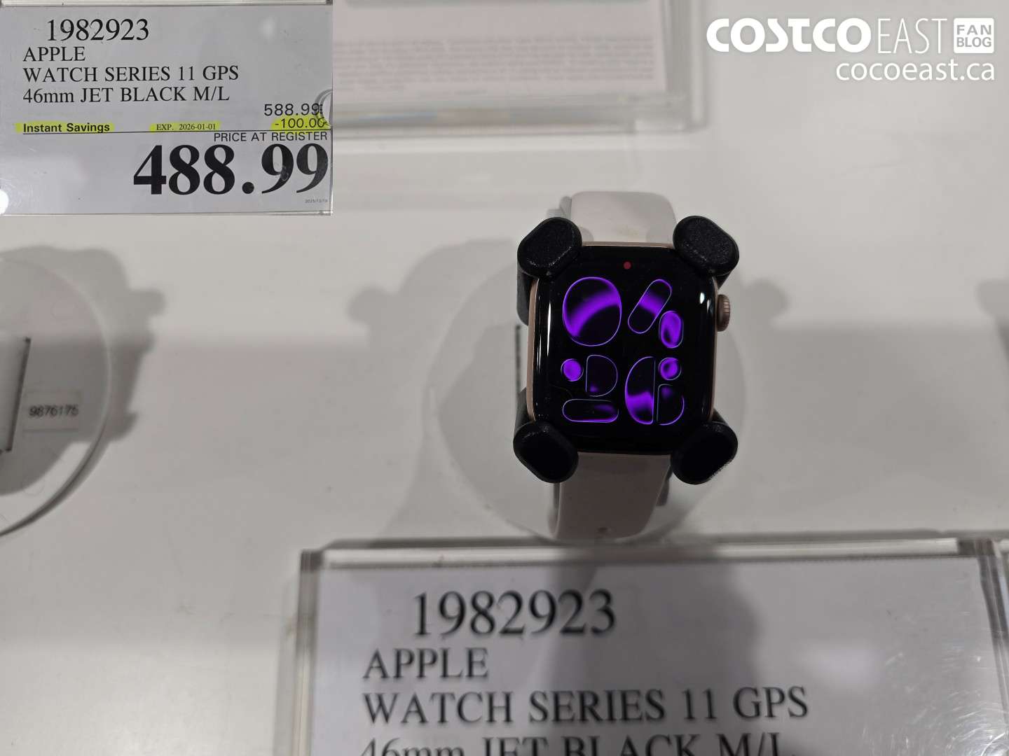 1982923 APPLE WATCH SERIES 11 GPS 46mm JET BLACK M/L ($100.00 INSTANT SAVINGS EXPIRES ON 2026-01-01) $488.99