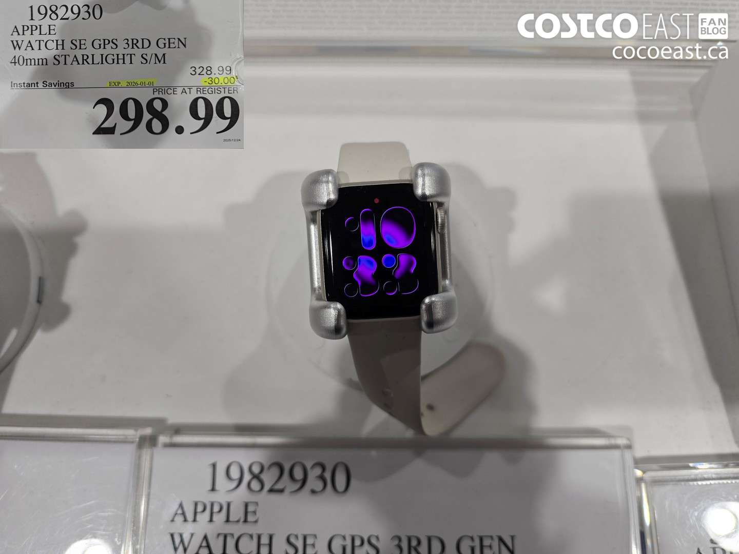 1982930 APPLE WATCH SE GPS 3RD GEN 40mm STARLIGHT S/M ($30.00 INSTANT SAVINGS EXPIRES ON 2026-01-01) $298.99