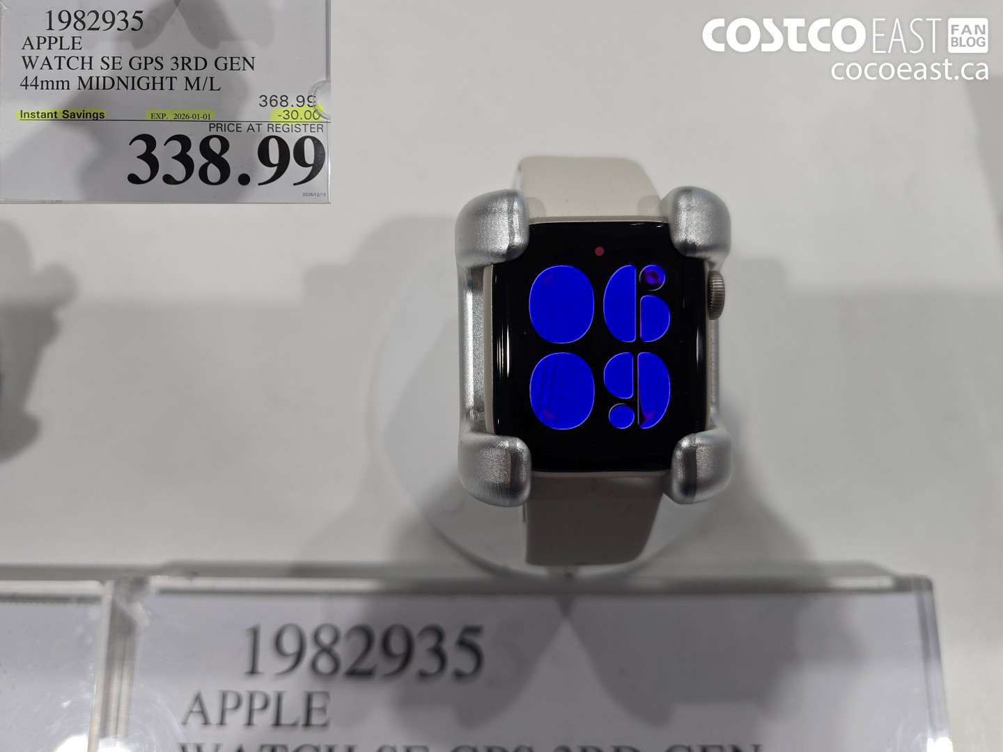 1982935 APPLE WATCH SE GPS 3RD GEN 44mm MIDNIGHT M/L ($30.00 INSTANT SAVINGS EXPIRES ON 2026-01-01) $338.99