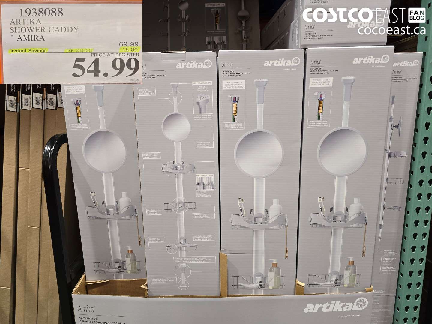 1938088 ARTIKA SHOWER CADDY AMIRA ($15.00 INSTANT SAVINGS EXPIRES ON 2025-12-21) $54.99