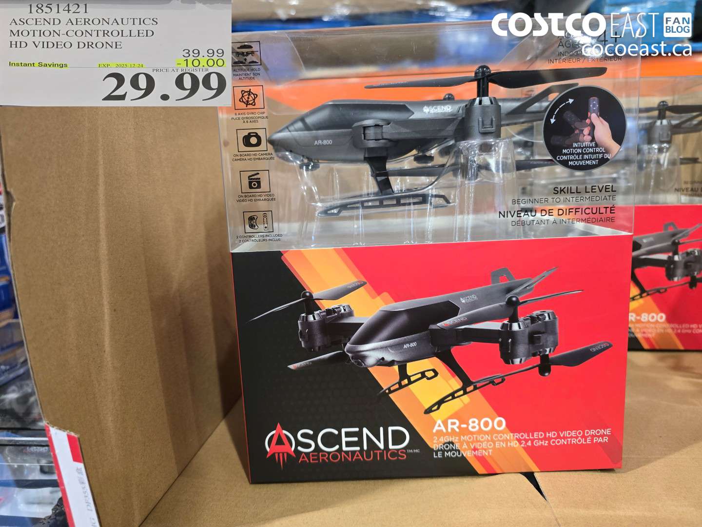 1851421 ASCEND AERONAUTICS MOTION-CONTROLLED HD VIDEO DRONE ($10.00 INSTANT SAVINGS EXPIRES ON 2025-12-24) $29.99