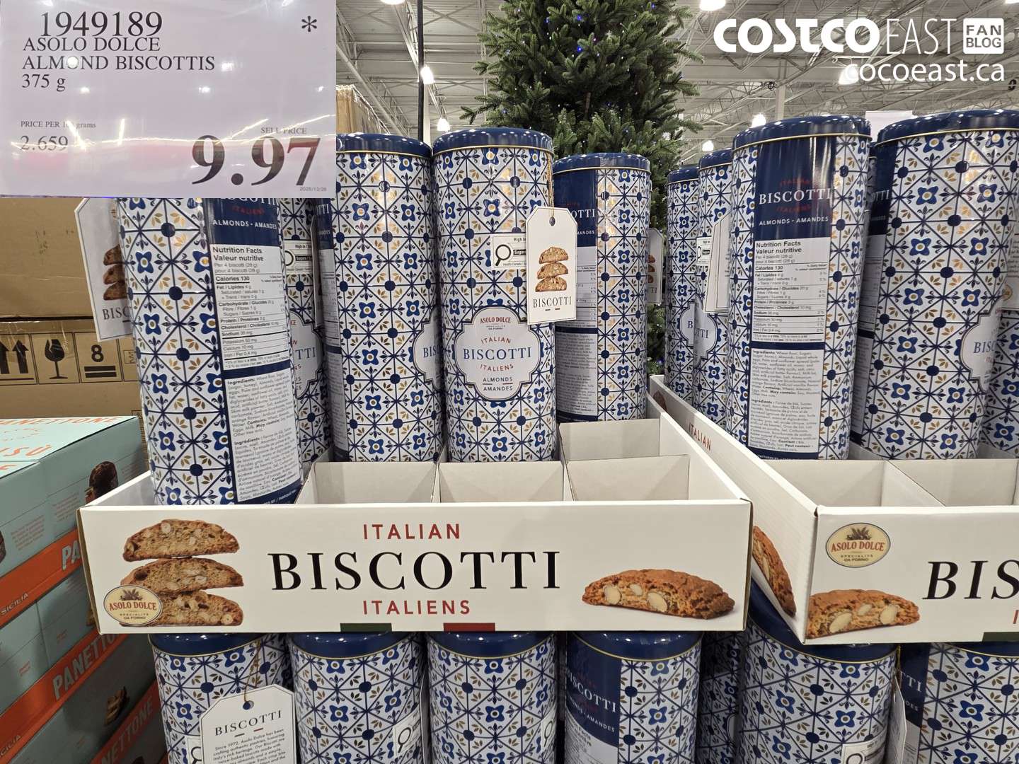 1949189 ASOLO DOLCE ALMOND BISCOTTIS 375 G $9.97