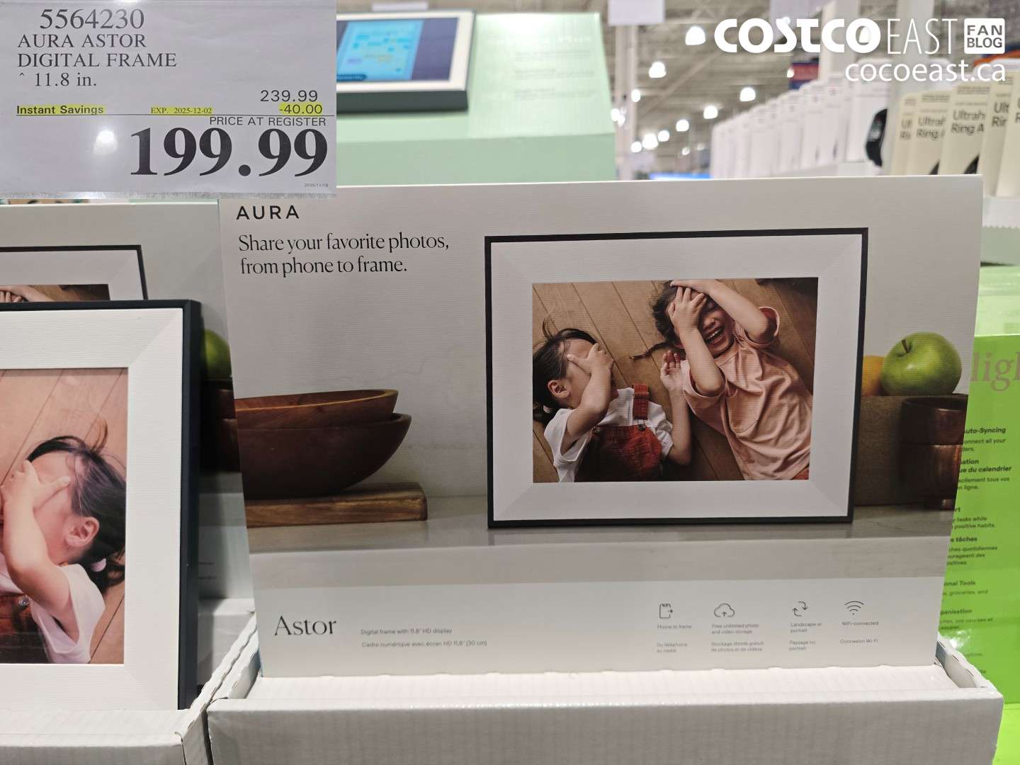 5564230 AURA ASTOR DIGITAL FRAME 11.8 IN ($40.00 INSTANT SAVINGS EXPIRES ON 2025-12-02) $199.99