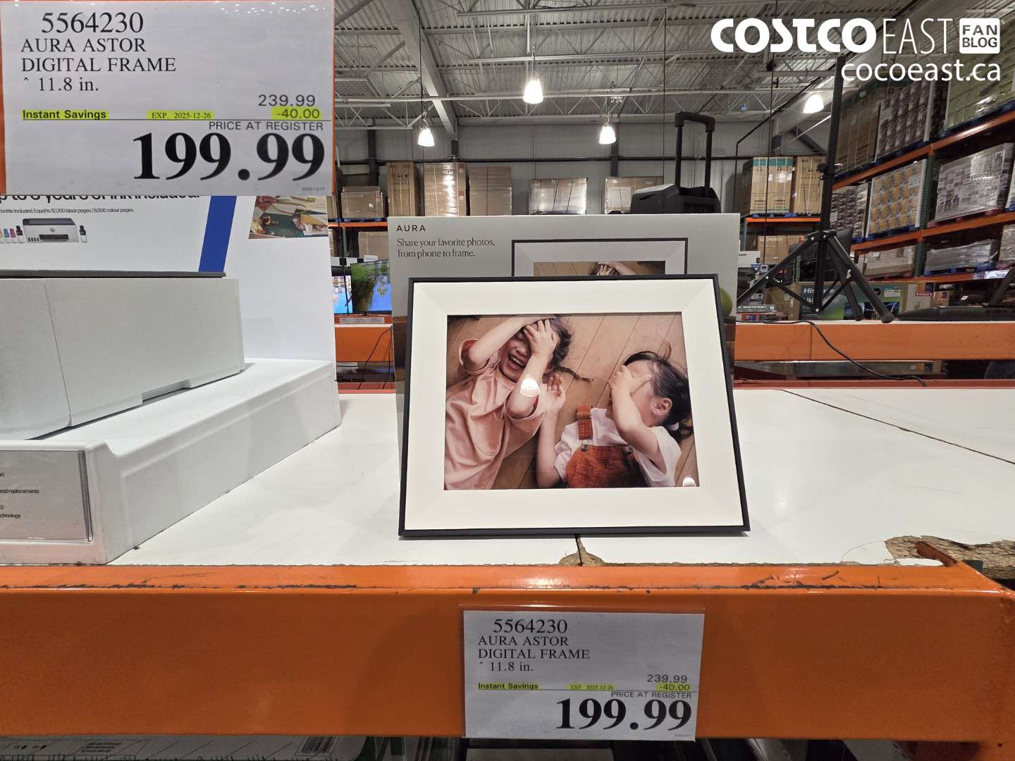 5564230 AURA ASTOR DIGITAL FRAME 11.8 IN ($40.00 INSTANT SAVINGS EXPIRES ON 2025-12-26) $199.99