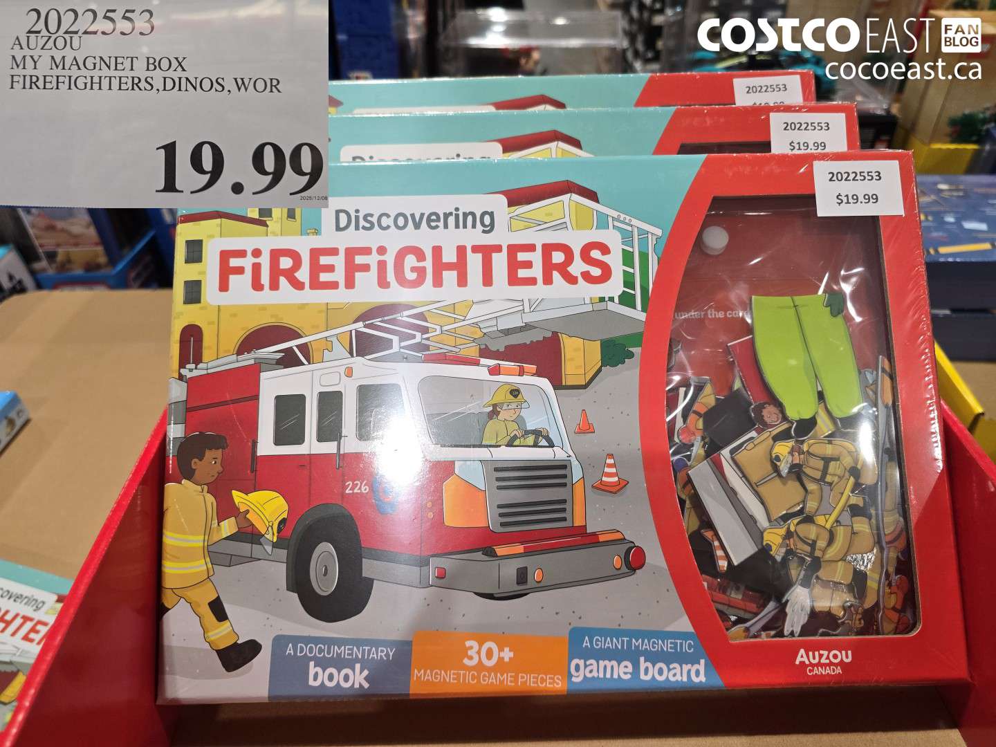2022553 AUZOU MY MAGNET BOX FIREFIGHTERS, DINOS, WOR $19.99