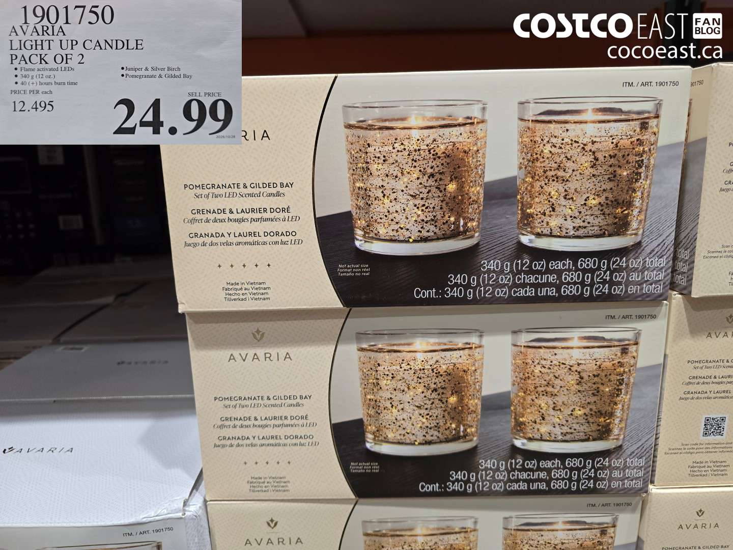 1901750 AVARIA LIGHT UP CANDLE PACK OF 2 $24.99