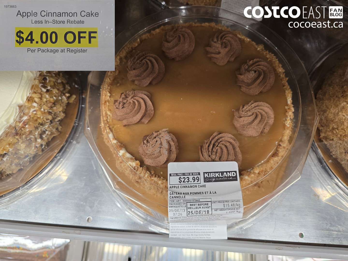 1973663 Apple Cinnamon Cake ($4.00 INSTANT SAVINGS)