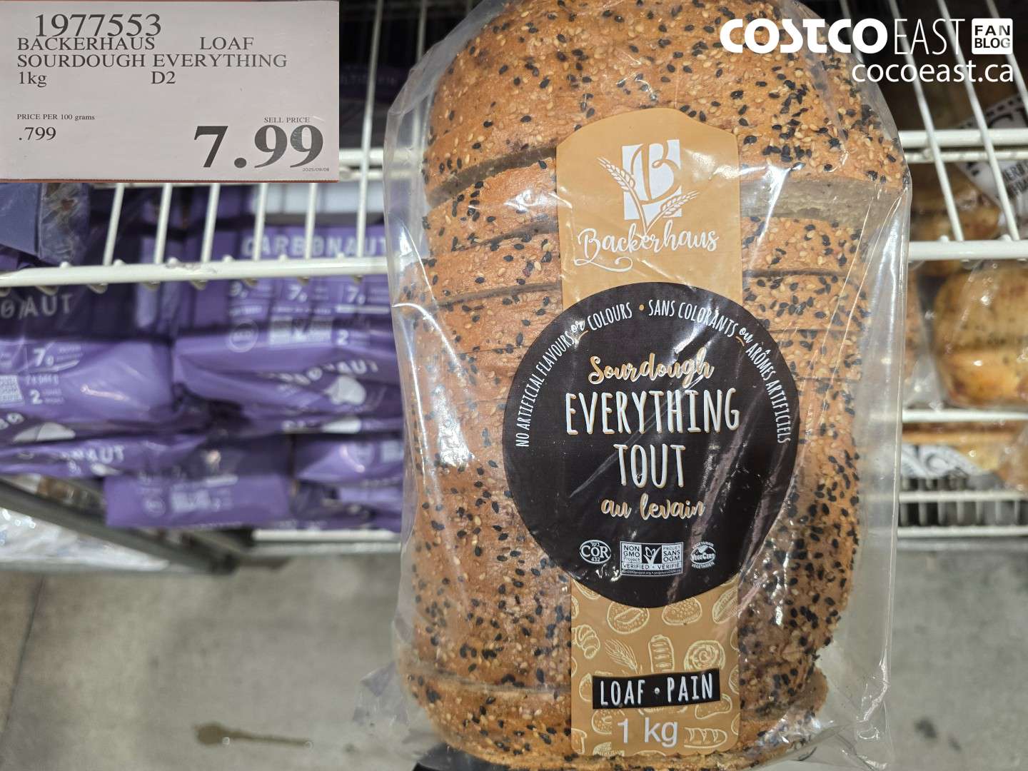 1977553 BACKERHAUS LOAF SOURDOUGH EVERYTHING 1 KG $7.99