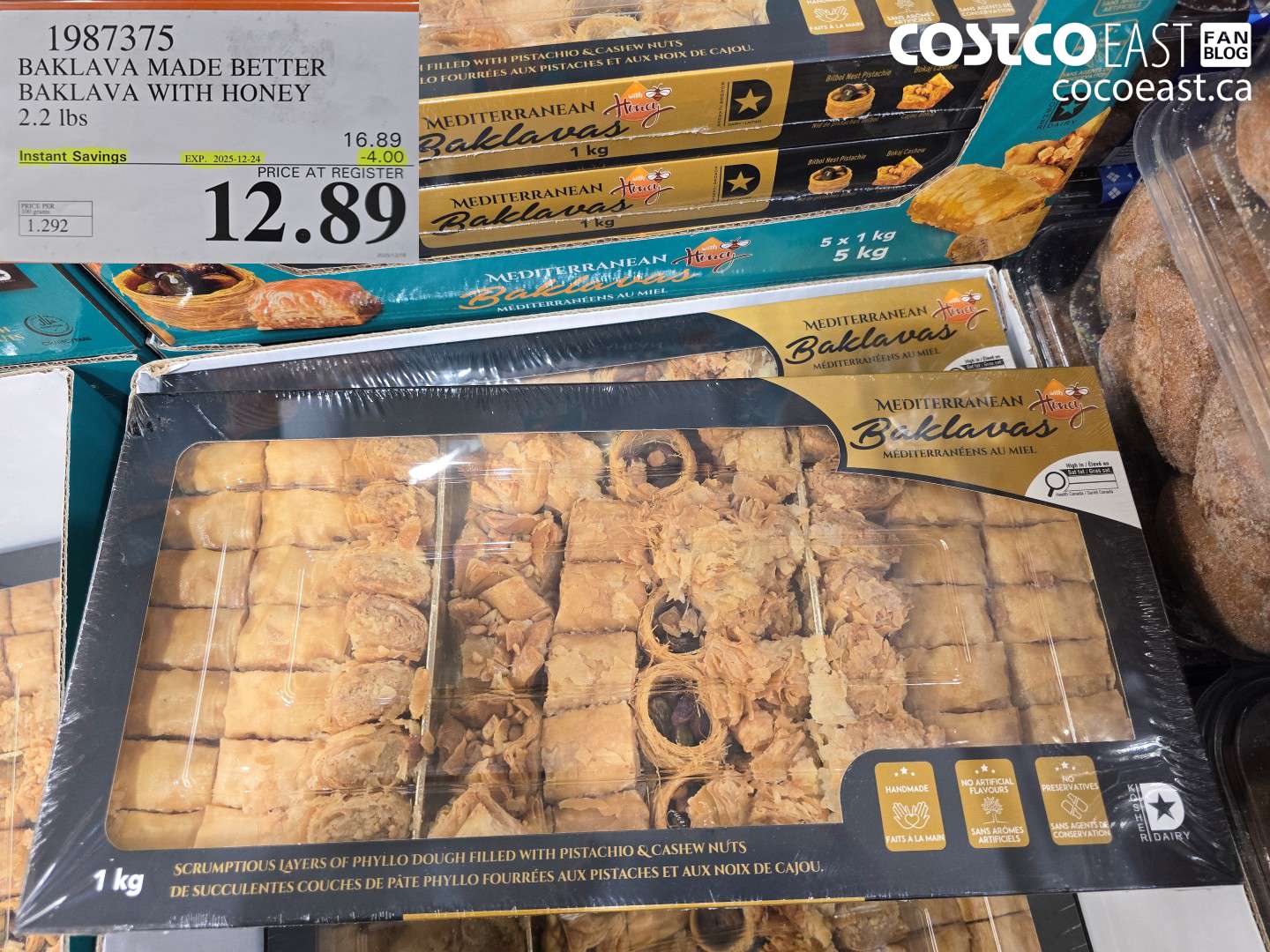 1987375 BAKLAVA MADE BETTER BAKLAVA WITH HONEY 2.2 Lbs ($4.00 INSTANT SAVINGS EXPIRES ON 2025-12-24) $12.89
